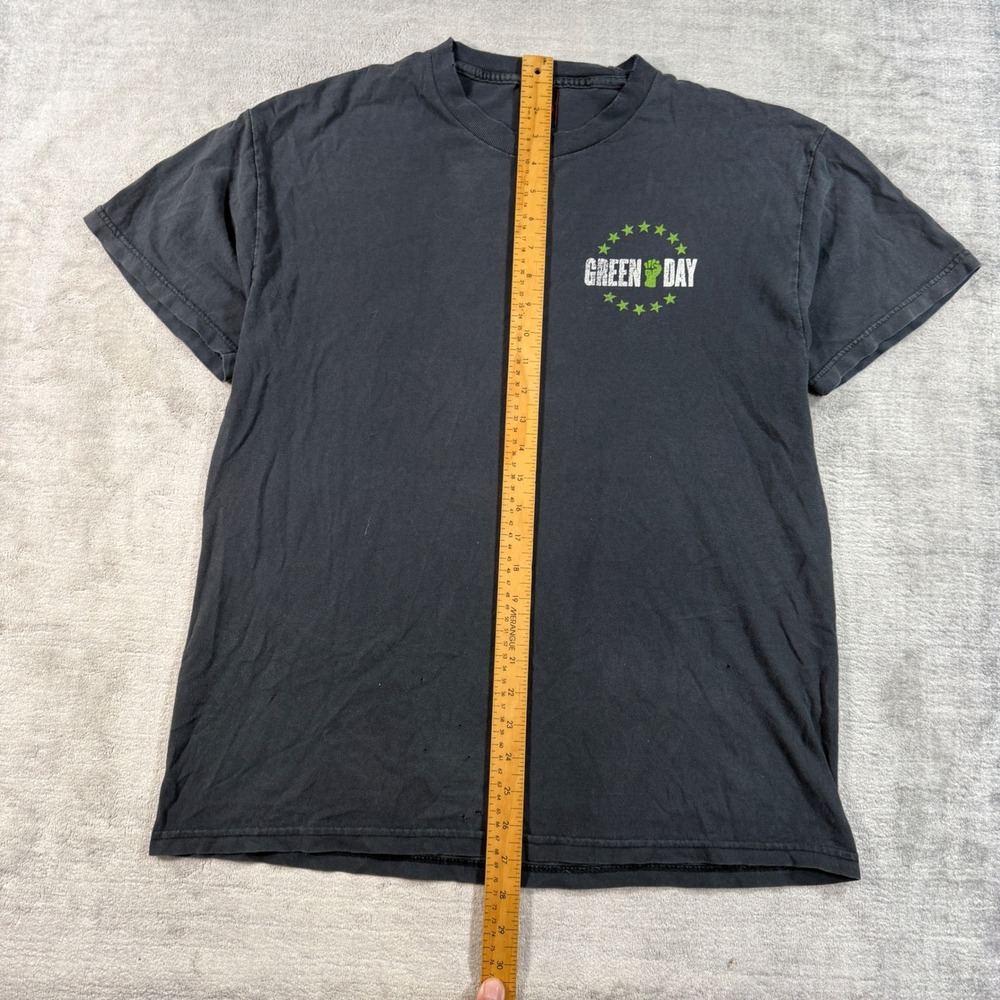 Green Day Shirt Mens Large Black Vintage 2004 Y2K American Idiot Band Grunge - Picture 9 of 12